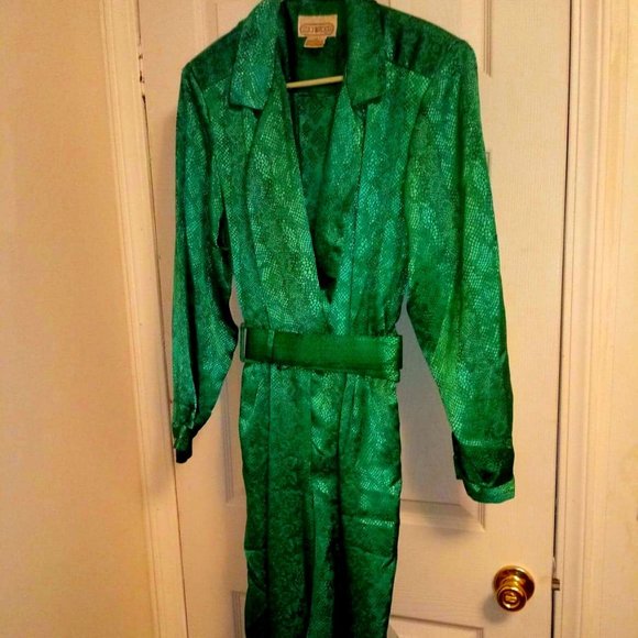 Liz Sophisticates Pants - REDUCED**1980’s emerald Liz Sophisticates jumpsuit
